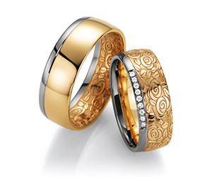 Trauringe kreative Oberflächen